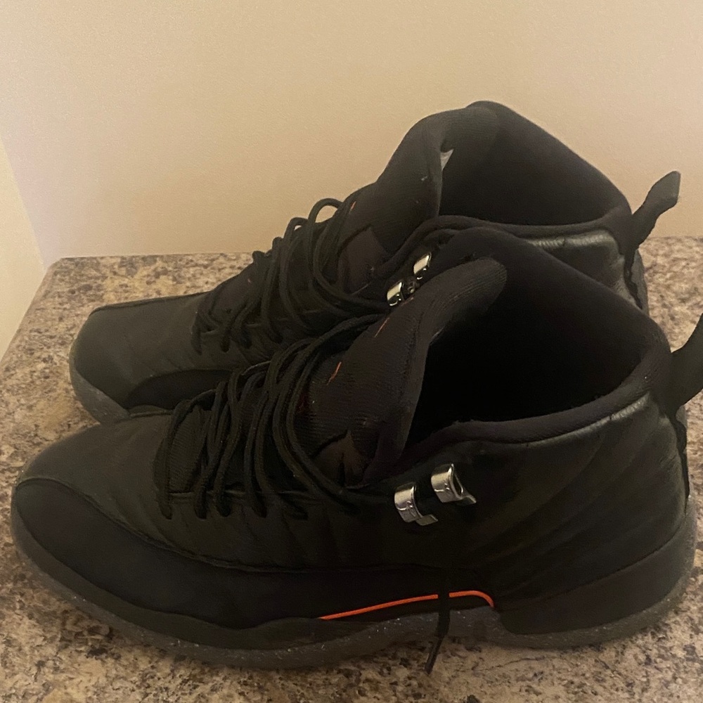 Stylish Black and Orange Men's Sneakers
